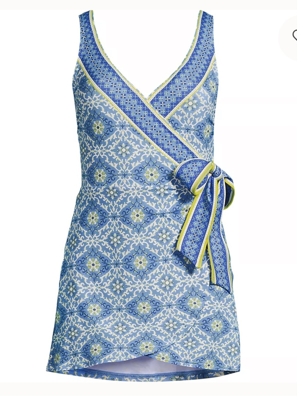 NWT Lands’ End Women's Side Tie Mini Swim Dress Swimsuit